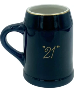 Vintage The 21 Club NYC Restaurant Black Iron Gate Mug 4.75"H - Picture 1 of 12
