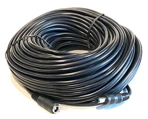 100' 100 Ft. DC 9V 12V 18V 5.5mm x 2.1mm Power Cable Cord Wire M/F - Picture 1 of 2