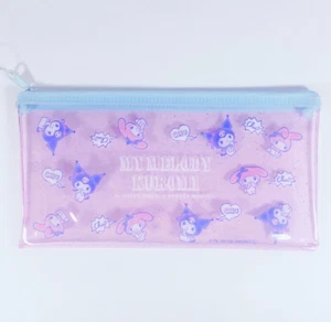 NEW MY MELODY ๐ KUROMI ๐ Glitter Pouch Pencil Case Backpack Zipper Pen Bag NWT - Picture 1 of 1