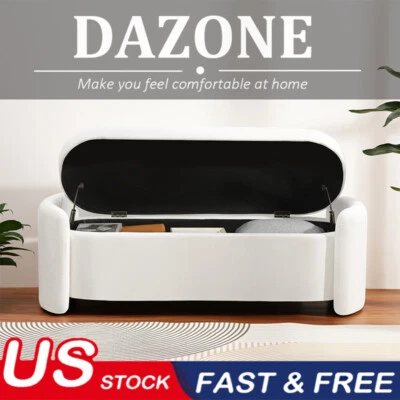 Modern Storage Bench Ottoman Bench Couch Entryway Bedroom End of Bed Footstool - Image 1 of 4