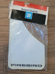 Nos Vintage Pontiac Firebird GM splash guards Mud Flaps White 1 pair  - Picture 1 of 2
