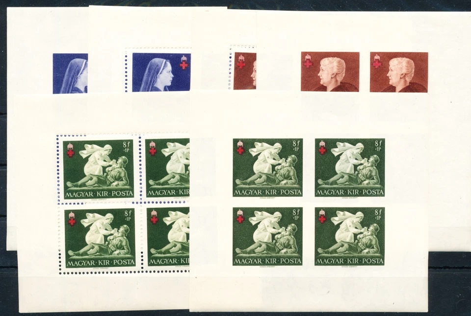 HUNGRÍA - 1942. Cruz Roja: Muerte de István Horthy min. hoja de 10 -MNH Foto 1 de 1