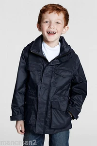 Lands' End kleine Jungen Navigator Fleece-gefütterte Regenjacke/Anorak Alter 4 marineblau - Bild 1 von 3