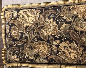 J Queen King Pillow Sham One Piece Linen/Cotton 20x36 Brown Tan Zips 2" Flange - Picture 1 of 14