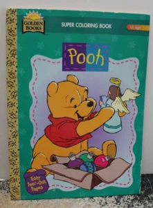 Vintage POOH Super Coloring Book (Golden Books) Easy tear-out pages NEW - Picture 1 of 2