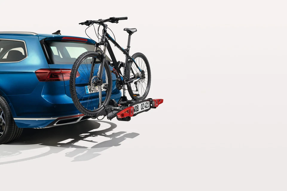 Original VW Fahrradträger Basic Anhängerkupplung zwei Fahrräder faltbar 60kg NEU - Bild 1 von 4