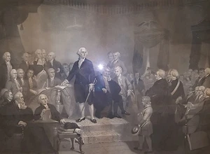 ANTIGUO 1849 WASHINGTON INAUGURACIÓN ESCASO GRABADO BELLAS ARTES MARCO ORIGINAL IL - Imagen 1 de 12