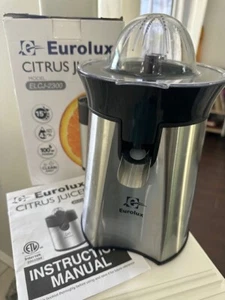 Eurolux ELCJ-2300 Electric Orange Juice Squeezer Stainless Steel Easy Clean 100W - Picture 1 of 11