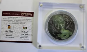 MEDUSA Mythical Creatures 2 Oz .999 Silver Coin 4 LBs British Indian Ocean 2018 - Picture 1 of 5