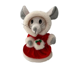 Gemmy Animated Holiday Mouse Santa Outfit Singing Dancing Christmas 2002 Retro - Picture 1 of 11