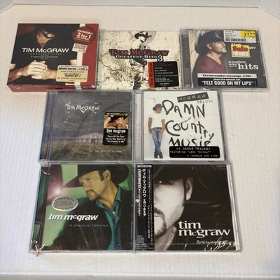 Tim McGraw 8 CD Lot SEALED Greatest Hits Box Set Volume 1 2 & 3 Everywhere OBI - Image 1 of 4