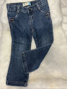 NWOT Old Navy Bootcut Jeans Girls Size 4T Dark Wash Denim – Cute Button Front - Picture 1 of 7