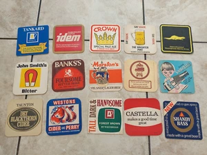 15 old classic beer mats mat card coasters - Picture 1 of 2