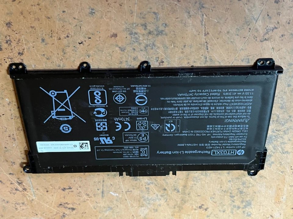 HP 15-DB0010CA 15-DB0010NR 15-DB0011DX 15-DB0015DX 15-DB0017DS Laptop Battery — 第 1/1 张图片