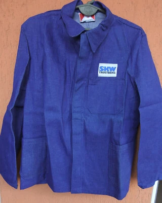 Vintage Denim Work Jacket SCHUEMER SECAN Blue Worker French Chore Coat SKW (M) - Image 1 of 4