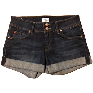 Hudson Croxley Mid Thigh Short Denim Jean Shorts Womens 25 Flap Pocket Dark Wash - Picture 1 of 7