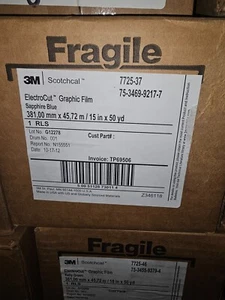 NEW 3M ElectroCut Graphic Film Sapphire Blue 15 in x 50 yd 7725-37 - Picture 1 of 1