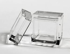 Bandeja de caja de acrílico para cubos de elementos estuche transparente soporte de tabla periódica 10 mm 25,4 mm - Imagen 1 de 27