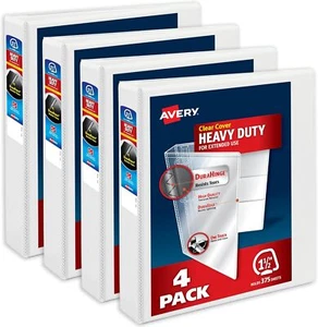 Heavy-Duty View 3 Ring Binders, 1.5 Inch One Touch Slant Rings(4-Pack of 79781) - Picture 1 of 6