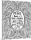 DIY Coloring Book Canvas Art entitled I Leave you with my Peace