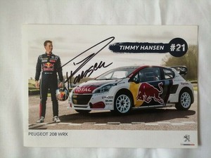 COA SIGNED WRX PEUGEOT 208 GTI KEVIN HANSEN DRIVERS CARD NEW CONDITION