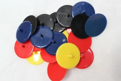 NOT BRANDED Ausverkauf Schnäppchen 20 große Kunststoff Golfball Marker einfache Ansicht 25 mm gemischte Farben