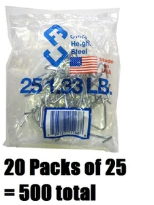 20 ea Chicago Heights M005FAST25RG025 25 paquetes T-poste cerca poste clip sujetador - Imagen 1 de 9