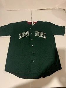 Vintage 1999 New York Yankees Men’s Size L Button Down Jersey Pro Player Tag - Picture 1 of 9