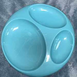 Boon Baby Kids Divided Plate Platter Non Skid Blue