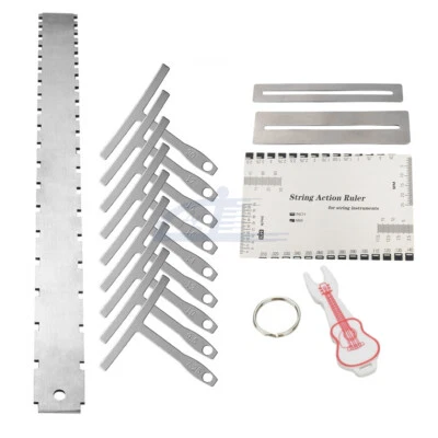 Pescoço de guitarra entalhado borda reta understring medidor de raio corda régua de ação - Imagem 1 de 4