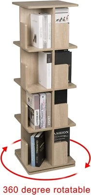 EUGAD 360° drehbares Bücherregal Drehregal Raumteiler Standregal Büroregal MDF  - Bild 1 von 4