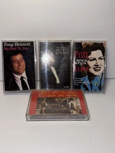 Set of 4 Cassette Tapes - Tony Bennett / Patsy Cline / John Mellencamp - tested - Picture 1 of 9