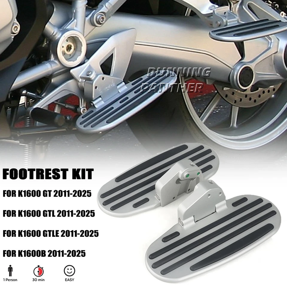 Kit de pedales de reposapiés para BMW K1600GT K1600GTL K1600GTLE K1600B Foto 1 de 4
