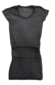 Athleta Dress Short Sleeve Dark Heather Gray Stretch Casual Comfort Size Small - Picture 1 of 5
