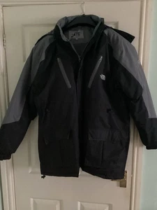 Men’s padded winter jacket size Large – black and grey  - Picture 1 of 9