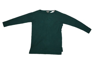 Suéter túnica Style & Co frente a costuras para mujer XS verde esmeralda verdadero manga larga Foto 1 de 4