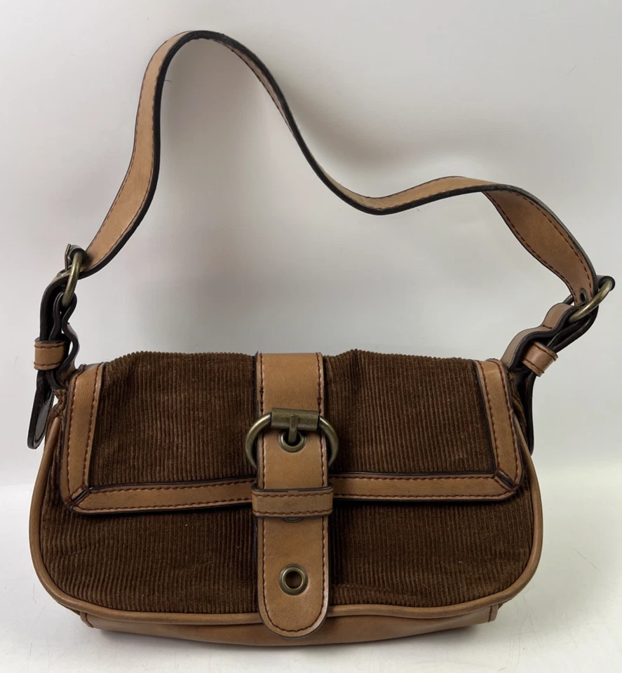 Bolso/cartera de hombro de pana marca Levi's - marrón suave con correas de cuero sintético de colección Foto 1 de 4