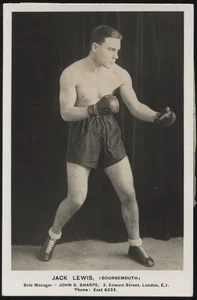 Foto real - 'Jack Lewis' (años 30) - Postal de boxeo sin usar - Imagen 1 de 2