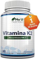 Nu U Nutrition Integratore Vitamina K2 MK 7 200µg 365 Compresse