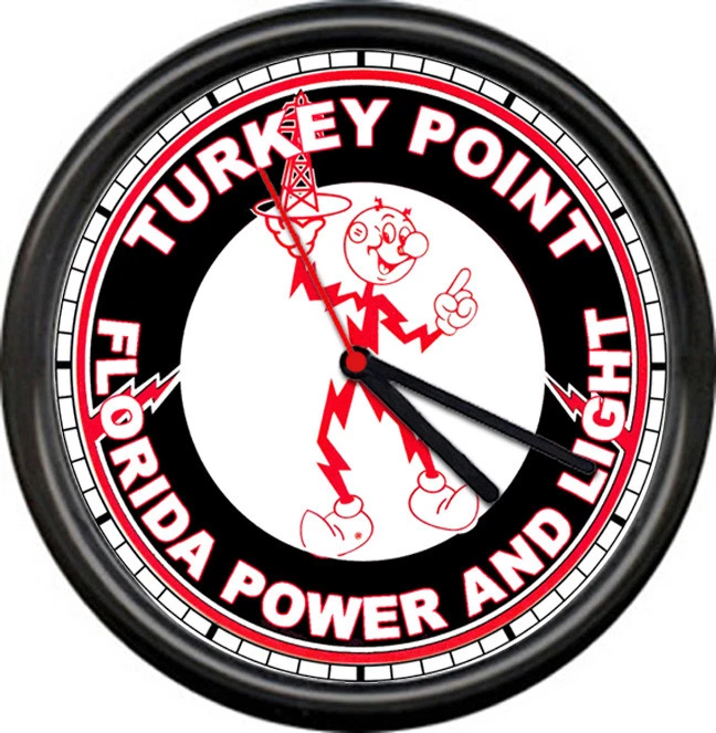 Reddy Kilowatt Electrician Turkey Point Florida Power Light Sign Wall Clock - Image 1 of 1