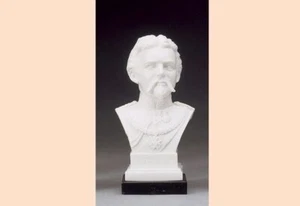 Scultura di Ludwig II cm 14 in polvere di alabastro Made in Italy - Imagen 1 de 1