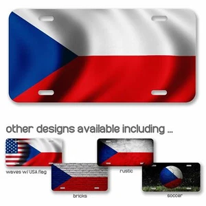 Aluminum License Plate - Flag of Czech Republic (Czech) - Many Options - Picture 1 of 10
