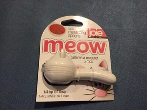 Joie Meow White Cat  Measuring Spoons Set  New - Picture 1 of 2