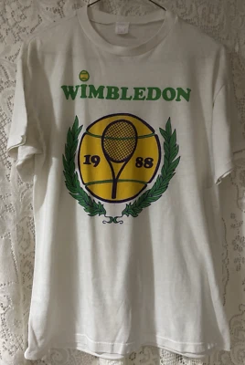 Vintage Wimbledon Tennis T-Shirt 1988 unisex size XL - Image 1 of 4