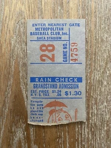 San Francisco Giants vs New York Mets 6/1/1969 Ticket Willie Mays McCovey HR 284 - Picture 1 of 2