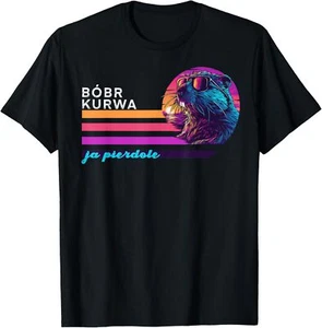 Divertida Camiseta con Capucha Castor Polaco Meme Bóbr Bober Kurwa Ja Pierdole - Imagen 1 de 10