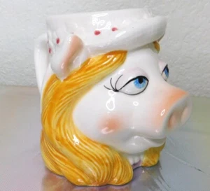 Taza de café de cerámica Miss Piggy vintage años 70 ~ Sigma Jim Henson - Imagen 1 de 6