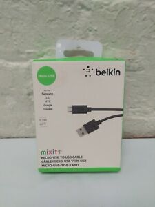  BELKIN - CABLE F2CU012BT04-BLK 4FT BLK MICRO USB TO USB CHARGE OPEN BOX