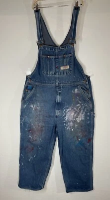 BIG MAC Bib Overalls Men's 42 X 25 Carpenter Denim Artist Painter Farmer Rancher - Image 1 of 4