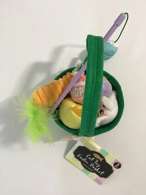 GMason Meow Cat Toy Easter Basket w/Catnip Includes 5 Toys NEW - Image 1 of 4